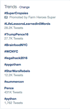 #WCNYC is Trending on twitter!